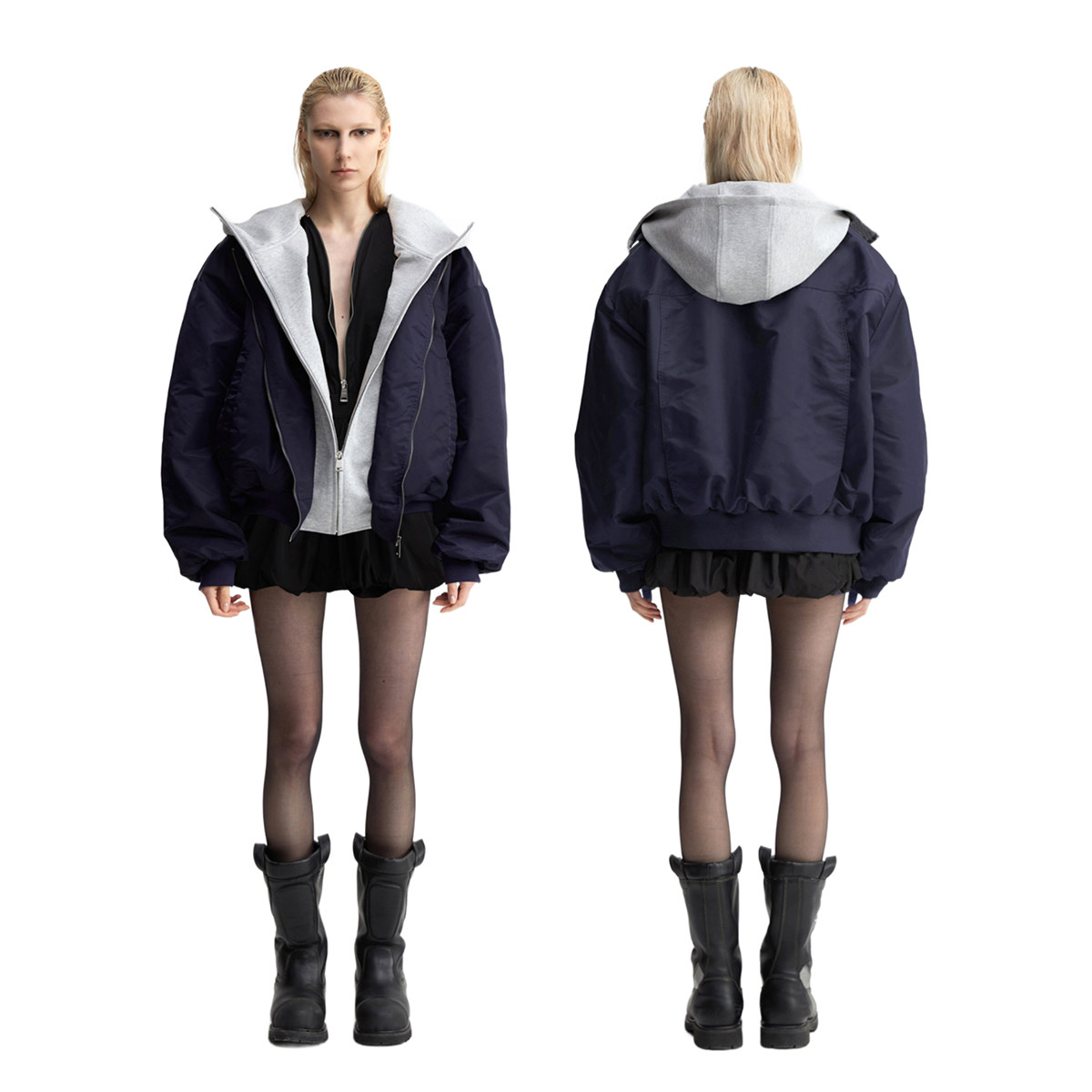 迪丽热巴同款 YJ1NGZYZJ 飞行员夹克棒球服连帽棉服外套