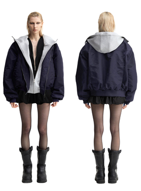 YJ1NGZYZJ 飞行员夹克棒球服连帽棉服外套