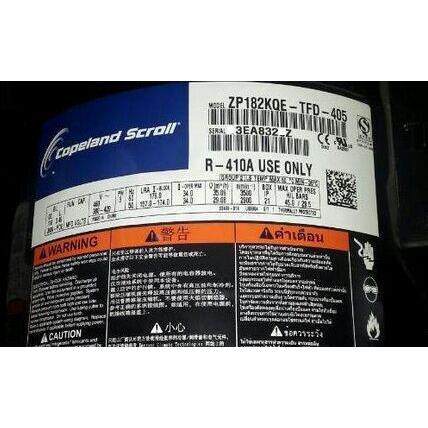 ZP18缩12KQE-TFD-405ZP82KCE-TFD52ZP182KQE2/45-5VP182KSE谷轮15