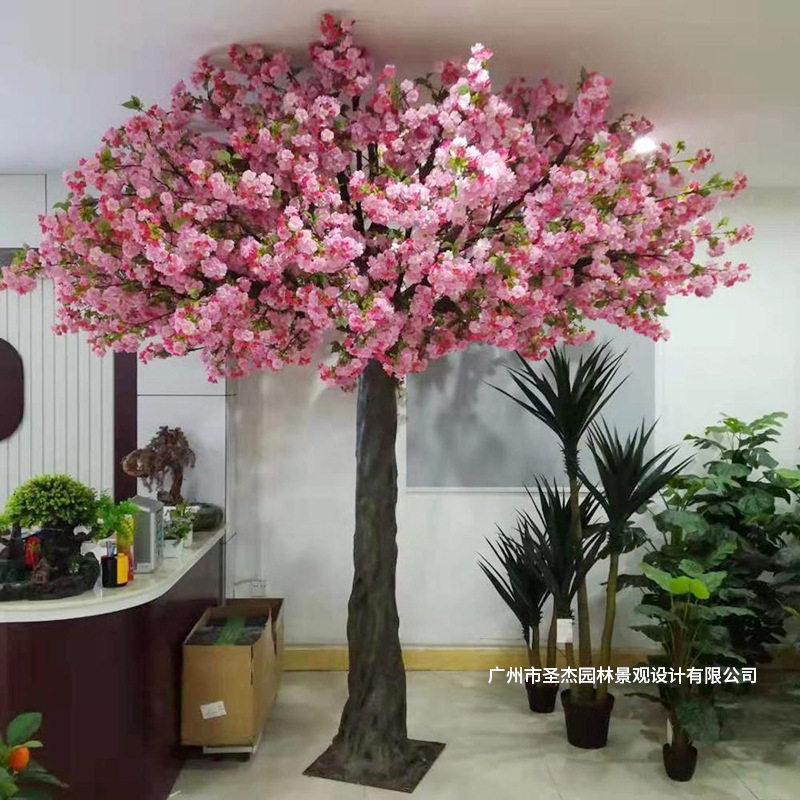 仿真樱花树大型仿真树室外婚庆造景玻璃钢假树装饰花树可来图设计