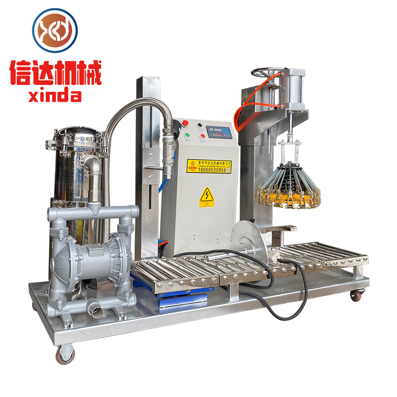 20年厂家 油漆涂料乳胶漆称重过滤分装机 自动计量压盖液体灌装机