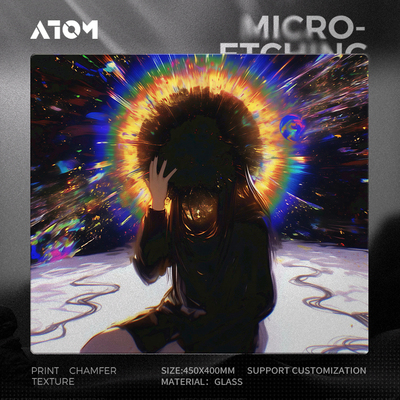 ATOM新升级5.0微蚀刻钢化玻璃鼠标垫电竞专业FPS玻璃鼠标垫非光伏