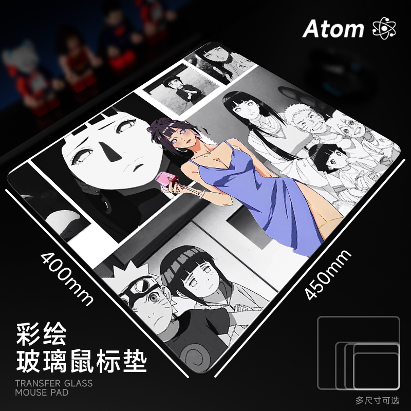 ATOM亚当光伏玻璃鼠标垫钢化升级顺滑FPS电竞游戏办公桌垫家用垫