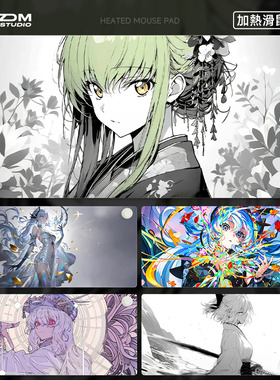 ATOM加热鼠标垫暖手桌垫办公室动漫二次元家用超大号3C发热键盘垫