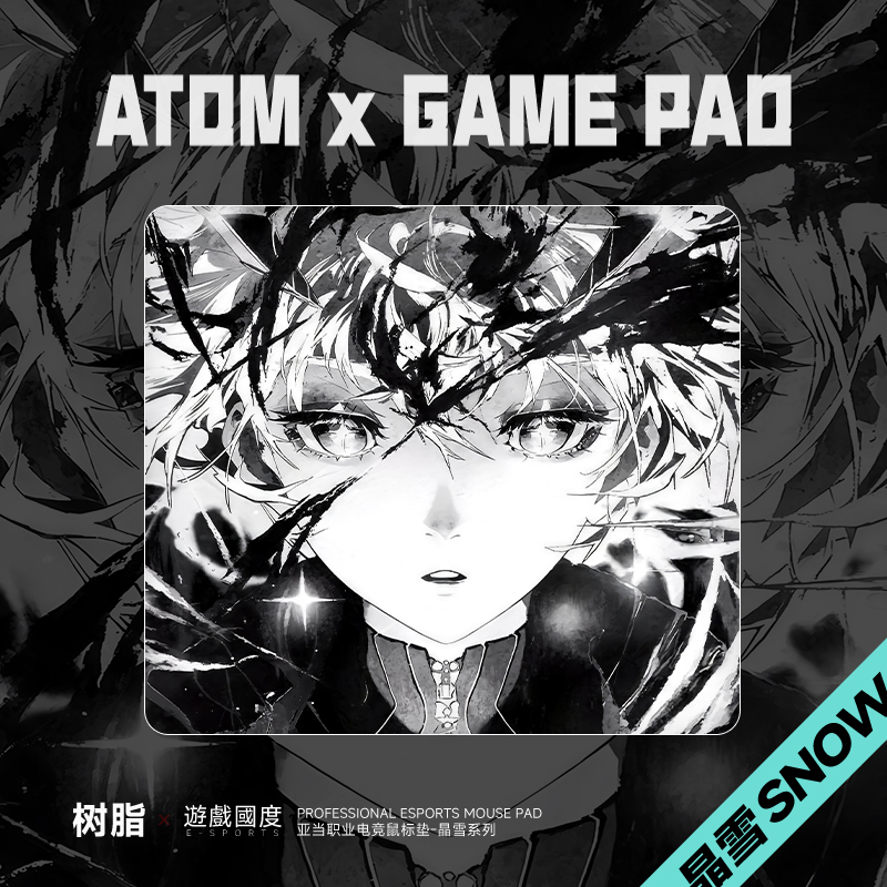 ATOM晶雪/砂雾升级版树脂鼠标垫可定制FPS专业硬质电竞鼠标垫子大
