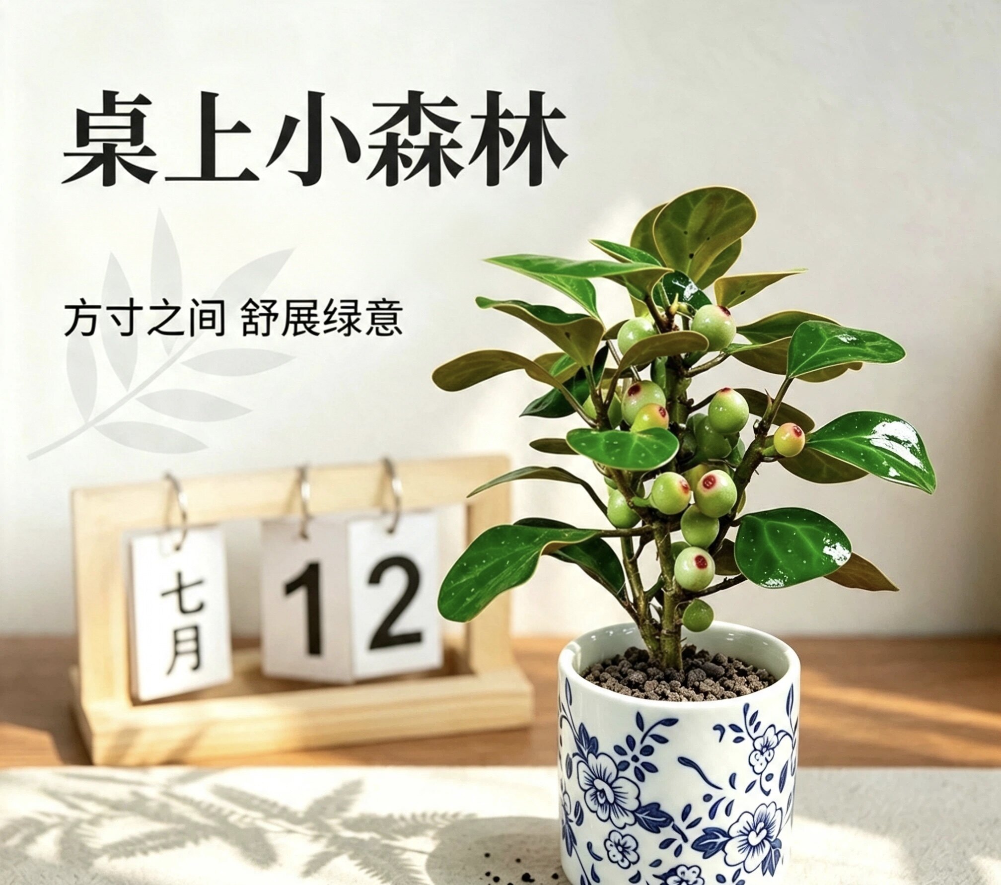 小盼菩提树带多果盆栽阳台绿植室内办公室客厅绿植招财镇宅好养活
