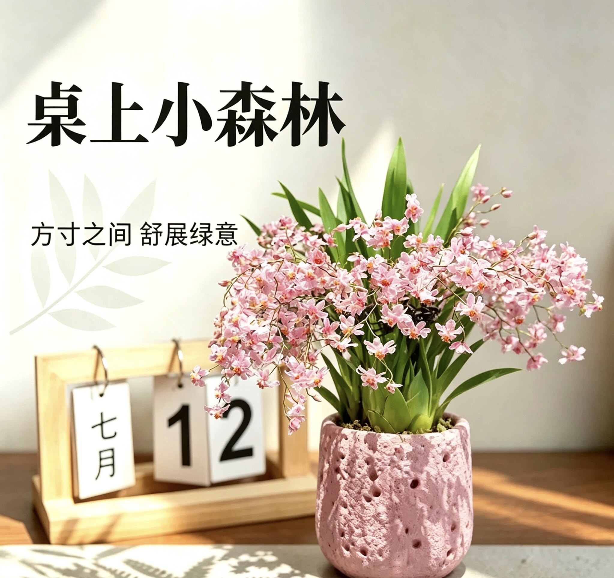 带花苞粉梦香水文心兰苔藓球年宵花卉浓香型室内客厅花期长可水培