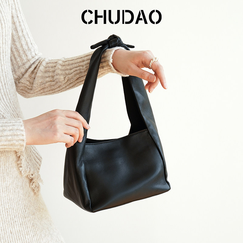 CHUDAO复古头层牛皮打结饭盒包包女新款小众设计手拎包腋下单肩包,箱包皮具/热销女包/男包,腋下包,淘宝优惠券,粉丝福利购,淘宝优惠卷