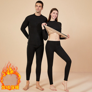 广州汕头谷饶保暖内衣套装秋冬款男女秋衣秋裤加绒保暖衣义乌潮汕