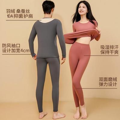 广州汕头谷饶保暖内衣2025男女秋衣秋裤贴片加绒加厚套装潮汕义乌