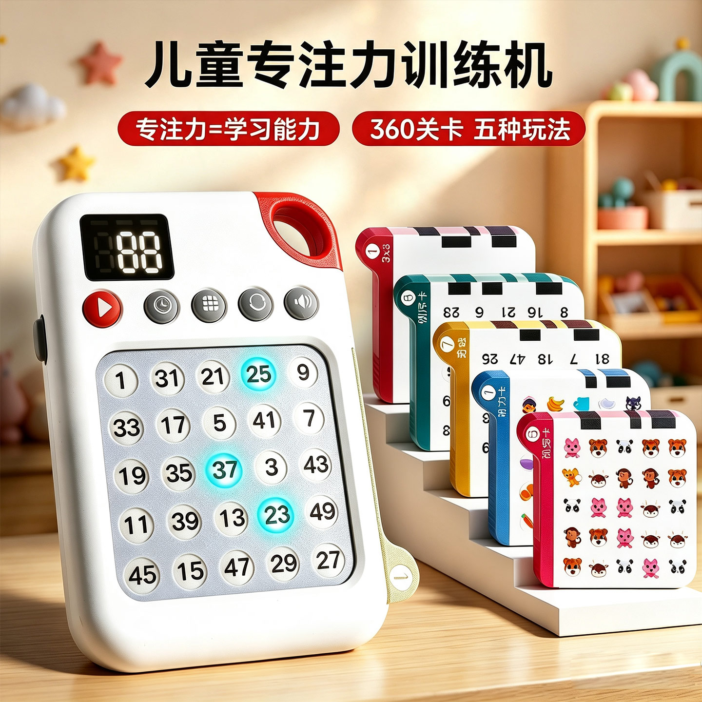 舒尔特方格儿童早教玩具图片