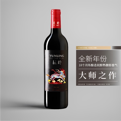 18个月法国橡木桶陈酿！宁夏银川耘岭甄藏2019干红葡萄酒商务礼品