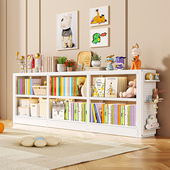 钢制图书馆书架家用落地置物架儿童书柜收纳柜一体靠墙铁艺绘本架