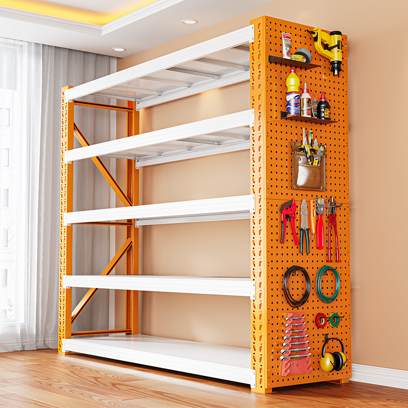 家用仓储货架多层落地置物架地下室车库收纳架超市商用重型储物架