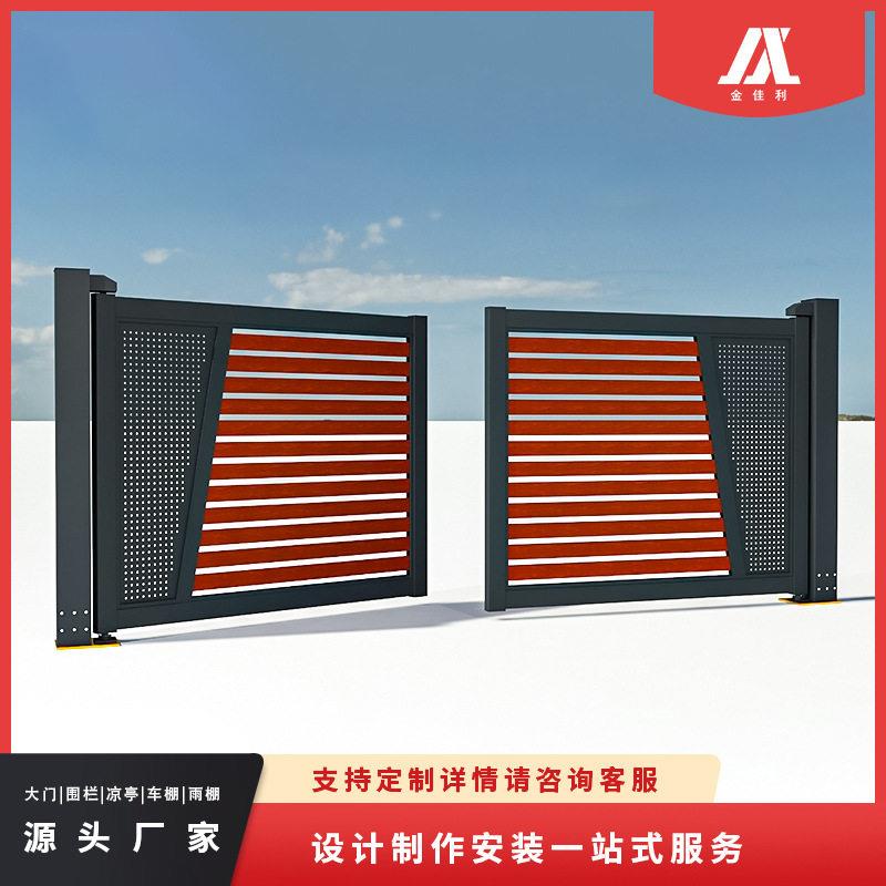厂家直供大门电动平开门花园大门定制进户门双开门