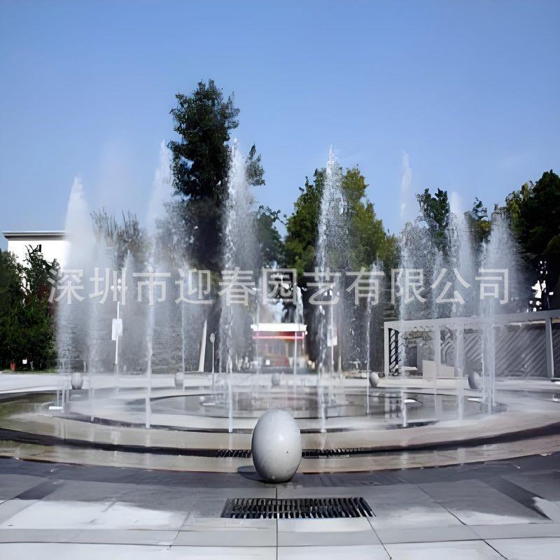 大型人工湖音乐喷泉广场旱喷全套设备景观工程厂家发货施工安装