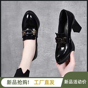 2026春头层牛皮英伦时尚小皮鞋