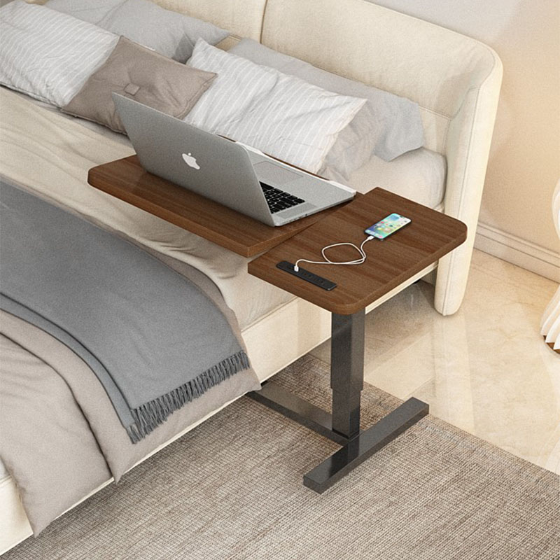 实木可移动床边桌笔记本办公折叠电脑桌简易升降桌卧室床上沙发桌 住宅家具 床边桌 原图主图