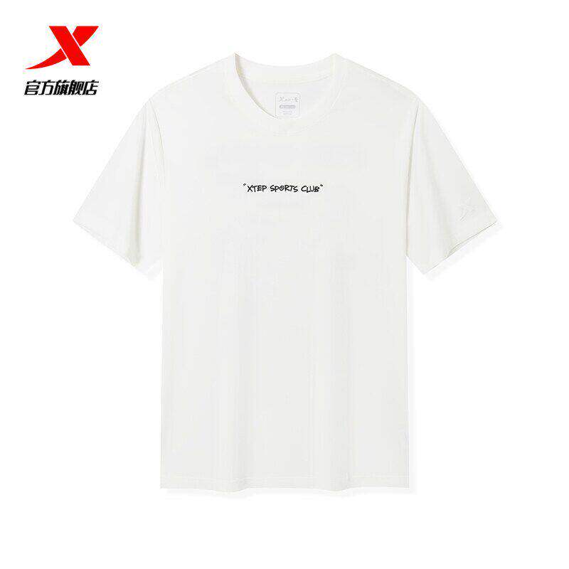 特步运动T恤短袖男2026夏新款宽松透气速干针织短袖974229010131