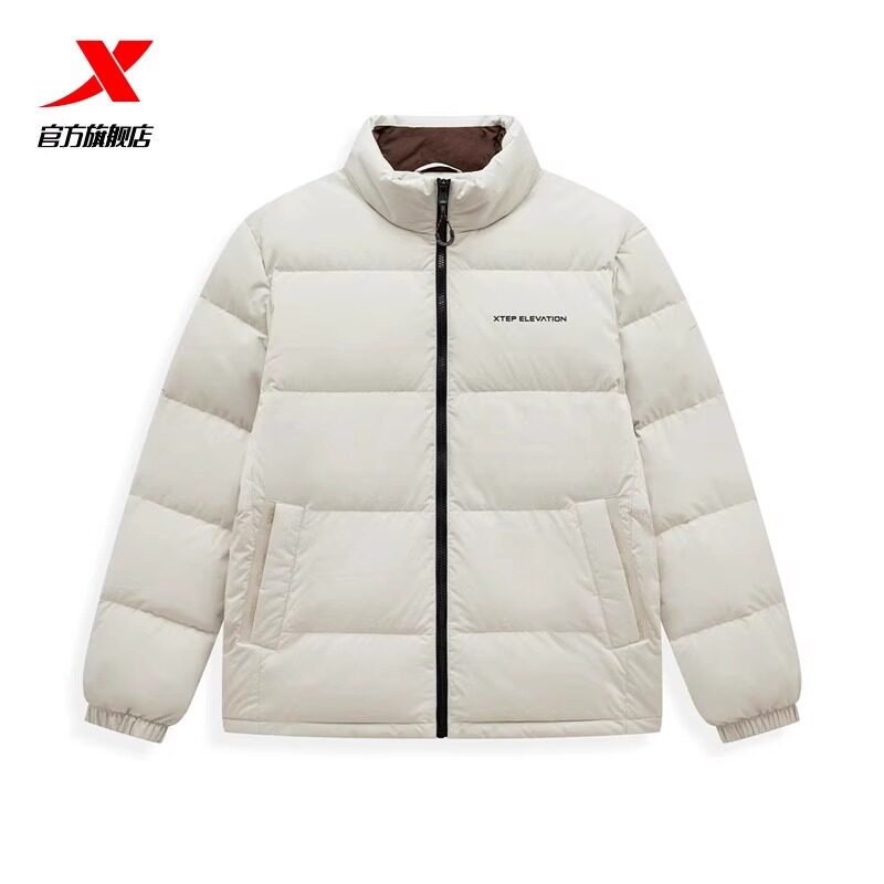 特步羽绒服男款2024冬季