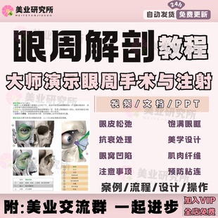眼周解剖注射面部肌肉结构眼皮松弛眼窝凹陷ROOF层皱眉肌CFS教程