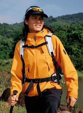 429元售价探路者冲锋衣男女新防泼水防风透气弹力外套TABBBN80705