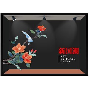 新中式装饰贴画橱窗立誉PVC