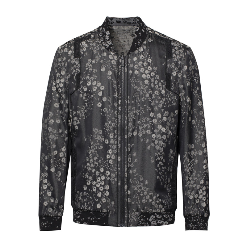 ANDREW MACKENZIE春秋翻领 花卉夹克男士时尚潮流551012411101