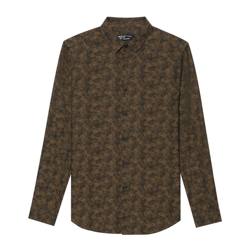 ANDREW MACKENZIE意大利男装2023秋季新款时尚提花花纹长袖衬衫男