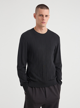 ANDREW MACKENZIE男士 秋冬款休闲舒适绵羊毛圆领套头毛衫上衣