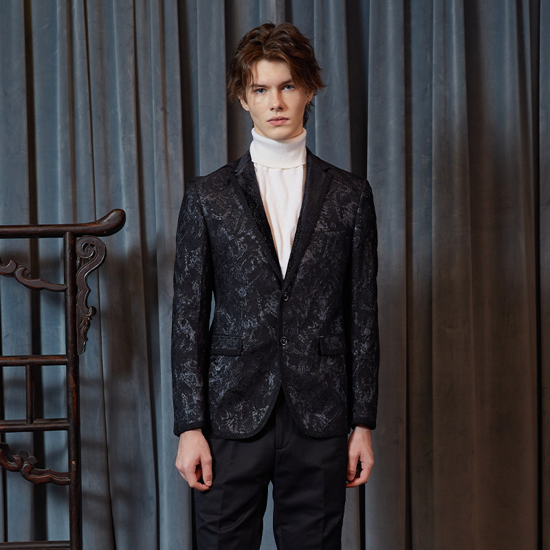 ANDREW MACKENZIE男士 春秋款休闲舒适商务日常修身西服外套上衣