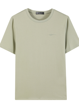 ANDREW MACKENZIE意大利男装夏季简约舒适圆领短袖T恤