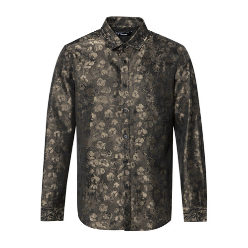 ANDREW MACKENZIE意大利男装疮痍系列织带长袖衬衫551242232608