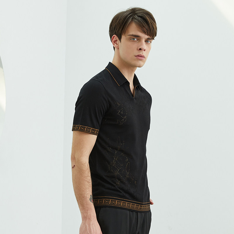 ANDREW MACKENZIE意大利男装夏季新款时尚休闲polo领T恤男短袖