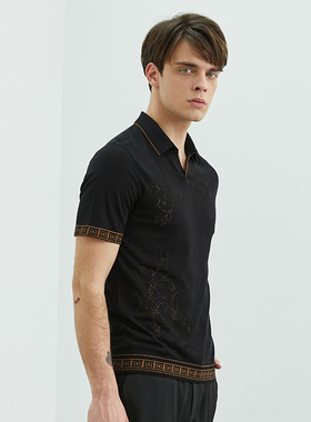 ANDREW MACKENZIE意大利男装夏季新款时尚休闲polo领T恤男短袖