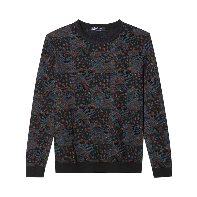 ANDREW MACKENZIE男士 秋冬款休闲舒适绵羊毛圆领套头毛衫上衣