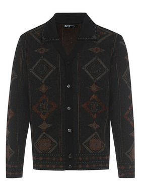 ANDREW MACKENZIE意大利男装翻领羊毛开衫秋冬保暖内外穿上衣