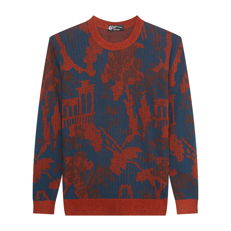 ANDREW MACKENZIE男士 休闲舒适修身圆领长袖套头毛衫内搭上衣