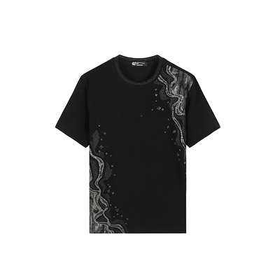 ANDREW MACKENZIE男士 夏季款休闲舒适圆领薄款宽松版短袖T恤上衣