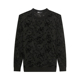 ANDREW 黑 T恤 MACKENZIE意大利男装 日常休闲百搭圆领花纹舒适长袖