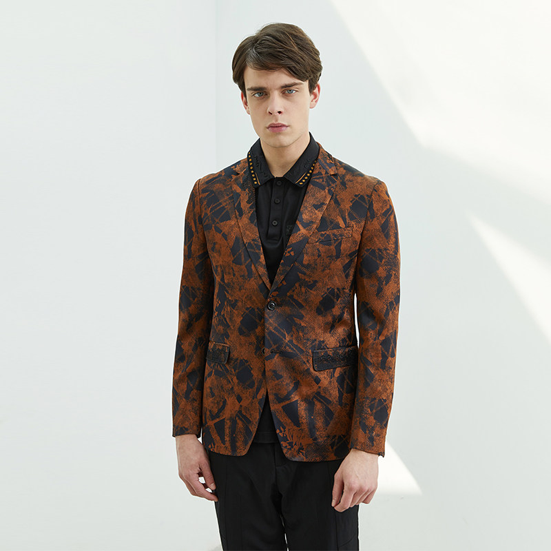 ANDREW MACKENZIE意大利男装胧光系列时尚提花西装551072121111