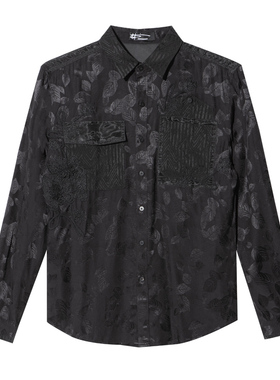 ANDREW MACKENZIE意大利  男装秋冬 商务休闲 黑色长袖衬衫