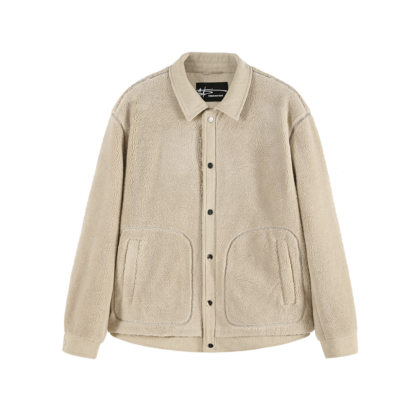 ANDREW MACKENZIE男士 秋冬款休闲舒适翻领混纺棉服外套上衣