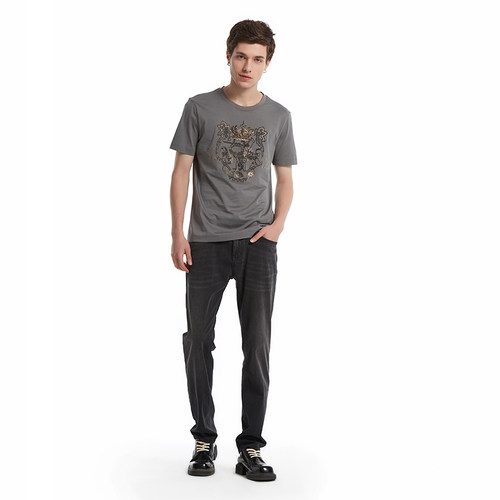 ANDREW MACKENZIE意大利男装 时尚烫钻印花 男士T恤55T123225148