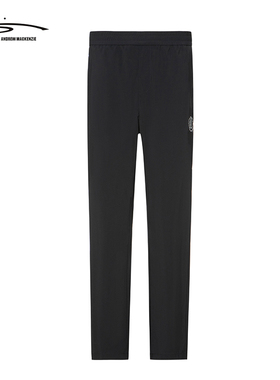 ANDREW MACKENZIE意大利2023春季新款松紧腰简约黑色休闲裤男