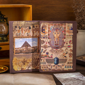 古风埃及日记本彩页插画笔记本子英伦风欧式 创意 古典记事本复古风厚学生礼品学生礼品生日礼物个性