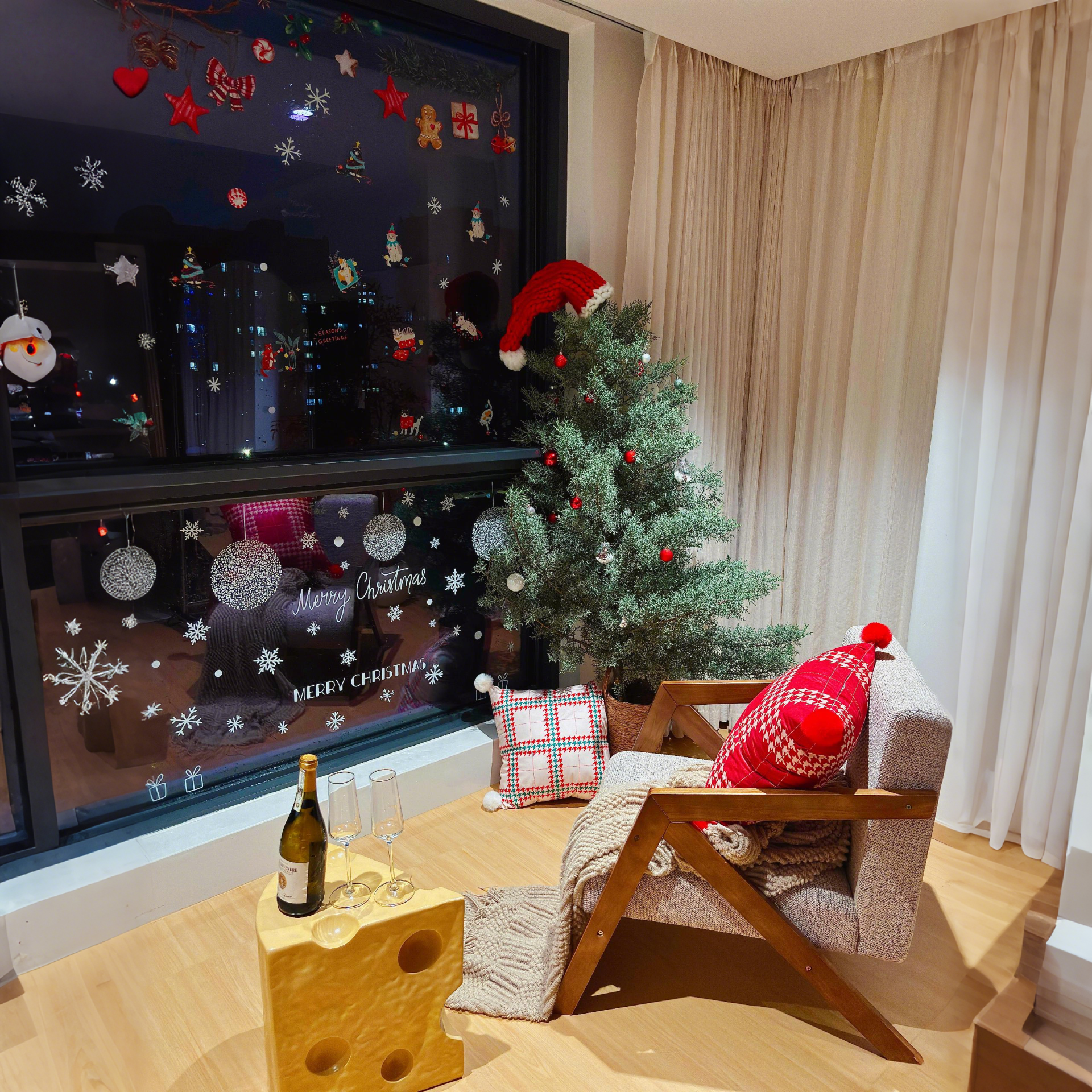 已拥有圣诞氛围的家！圣诞装饰