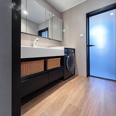 浴室柜藤编收纳筐真的绝了！