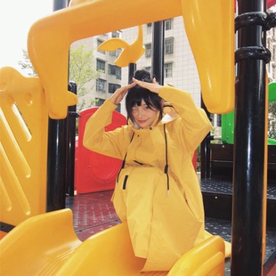 黄色雨衣成人可爱外穿长款演唱会雨服雨披外套电动车人车分离便携