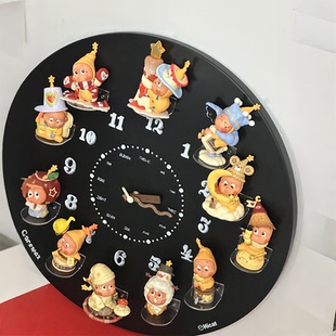 盲盒收纳展示架挂钟diy手办磁吸钟表家居装饰摆件娃娃公仔置物架